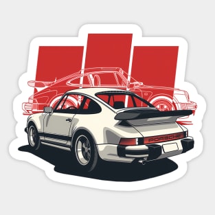 Classic car drawing porsche 911 Sticker